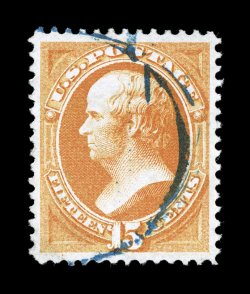 152, 15c Bright orange, an attractive used example, featuring gorgeous bright color and a vivid impression, exceedingly well centered and margined, mostly face-free dark blue
cancel, extremely fine 2004 PF certificate.