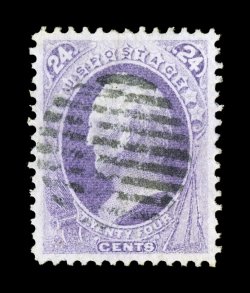153, 24c Purple, used, wonderfully well balanced margins all around, rich bright color and a clean impression, light grid cancel, extremely fine 2004 PF
certificate.