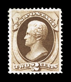 157, 2c Brown, exceptionally well centered within large margins, strong rich color and a well incised impression, o.g., relatively lightly hinged, extremely fine not an easy
stamp to find in this premium quality 2004 PF certificate.