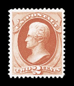 183, 2c Vermilion, a highly select mint single that is exceptionally well centered within large margins, attractive color, pristine o.g., never hinged, extremely fine 1998 PF
certificate.