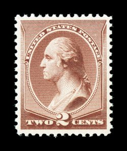 211B, 2c Pale red brown special printing, an extraordinarily choice mint example of this scarce special printing, possessing a wonderful overall freshness and brilliance few
others enjoy, with rich luxuriant color and a razor-sharp impression on