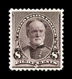 225, 8c Lilac, exceptionally well centered within much larger margins than what is typically encountered, strong rich color and a crisp impression, o.g., n.h., extremely fine
2007 PSE certificate (XF 90 SMQ $710.00).