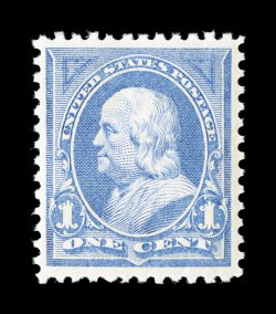 246, 1c Ultramarine, exceedingly well centered within large margins, strong color and impression on fresh white paper, o.g., n.h., extremely fine photocopy of a 2002 PF
certificate for a block of four, this being the bottom right stamp.