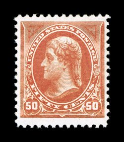 260, 50c Orange, particularly well centered within tall margins, brilliant color, o.g., lightly hinged, extremely fine photocopy of a 1998 PF certificate for a strip of three,
this being the middle stamp.