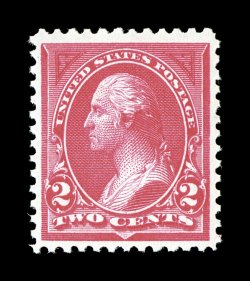 265, 2c Carmine, Ty. I, very well centered within large margins, deep color and an intense impression, pristine o.g., n.h., extremely fine 2002 PF certificate.