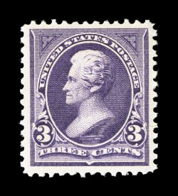 268, 3c Purple, attractively centered within unusually large margins, strong color and impression, o.g., n.h., extremely fine 2001 PF certificate.