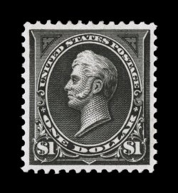 276, $1.00 Black, Ty. I, an incredibly handsome and choice mint single, with margins that are much larger than typically found and being extraordinarily well centered within
them, strong color and a well incised impression on brilliantly white p