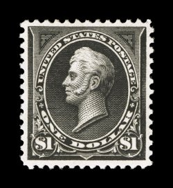 276, $1.00 Black, Ty. I, exceedingly well centered within large margins, strong color and impression on fresh paper, o.g., lightly hinged, extremely fine 1999 and 2007 PF
certificates (latter grading VF-XF 85 SMQ $1,000.00).