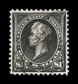 276A, $1.00 Black, Ty. II, used, uncharacteristically well centered, strong color and impression, lightly cancelled, extremely fine 2005 PF certificate.