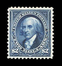 277a, $2.00 Dark blue, deep rich color and a sharp impression on crisp paper, nicely centered within large margins, o.g., lightly hinged, very fine 1995 PSE
certificate.