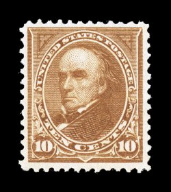 283, 10c Orange brown, Ty. II, intensely rich color, attractively centered within large margins, o.g., n.h., choice very fine 2000 PF certificate.