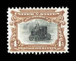 296, 4c Pan-American, lovely rich colors and strong impression, rather well centered, o.g., n.h., extremely fine 2007 PF certificate {XF90 SMQ $470.00}.