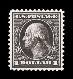 342, $1.00 Violet brown, especially well centered and margined, deep color and a sharp detailed impression, o.g., lightly hinged, extremely fine 2003 PF
certificate.