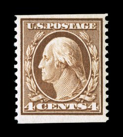 354, 4c Orange brown coil, perf. 12 vert., well centered, strong fresh color, o.g., n.h., very fine 2001 PF certificate.