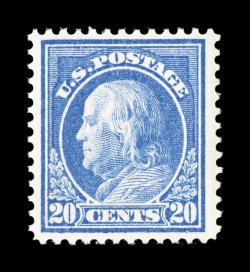 419, 20c Ultramarine, well centered within exceptionally wide margins, bright and fresh, o.g., n.h., extremely fine 1996 PF certificate.