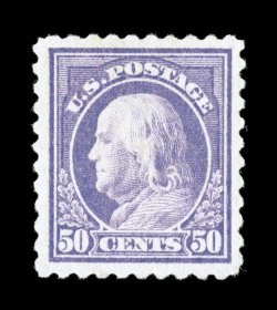 440, 50c Violet, exceedingly well centered and margined, rich color, regummed, extremely fine 1995 PF certificate (never hinged) and a 2007 PF certificate.