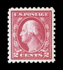 463, 2c Carmine, an extraordinarily choice mint single in a truly outstanding quality, being precisely centered within lavishly large margins, gorgeous bright color and a well
defined impression on fresh white paper, o.g., n.h., a superb gem 20