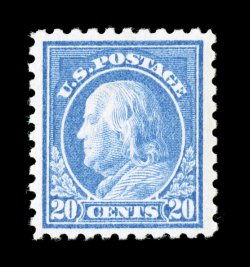 476, 20c Light ultramarine, attractively centered within large margins, fresh color on clean white paper, o.g., n.h., very fine 2000 PF certificate.