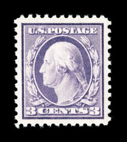 501, 3c Light violet, Ty. I, precisely centered within extravagantly wide margins, fresh color, o.g., n.h., an extremely fine large-margined gem 2002 PF certificate and a 2006
PSE certificate (XF-Superb 95 SMQ $300.00).