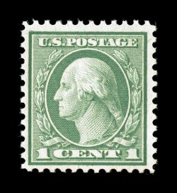 545, 1c Green coil waste, perf. 11, strong fresh color, nicely centered, o.g., n.h., very fine photocopies of 1984 and 1999 PF certificates for a block of four, this being the
bottom right stamp.