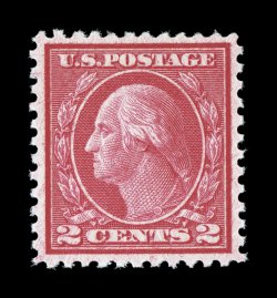 546, 2c Carmine rose coil waste, Ty. III, perf. 11, incredibly bright and fresh, with dazzling intense color and impression, exceedingly well centered and margined, o.g., n.h.,
minor natural gum bends, extremely fine clear 1985 PF certificate.