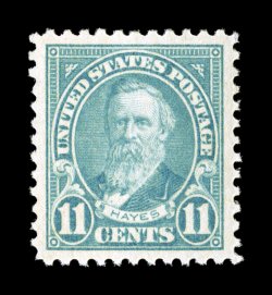 563, 11c Light blue, extraordinarily well centered within extravagantly large margins, lovely rich color and a crisp impression, brilliant o.g., n.h., an extremely fine gem 1993
PF certificate and a 2006 PSE certificate (Superb 98 SMQ $300.00)