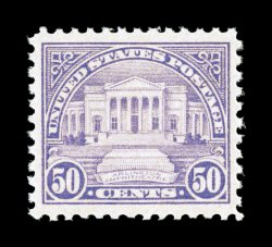 570, 50c Lilac, well centered within unusually large margins, bright and fresh, o.g., n.h., extremely fine 2007 PSE certificate (XF 90 Jumbo SMQ $235.00 for 90 and $690.00 for
95).