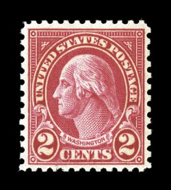 634A, 2c Carmine, Ty. II, deep color and impression, well centered and margined, o.g., n.h., choice very fine 1992 PF certificate and a 2007 PSE certificate (VF 80 SMQ
$640.00).