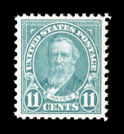692, 11c Light blue, flawlessly centered amid large margins, wonderfully bright and fresh, o.g., n.h., extremely fine gem 2007 PSE certificate (Superb 98 SMQ $425.00) only one
stamp grades higher (100).