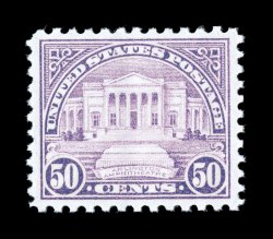 701, 50c Lilac, beautifully centered, especially fresh color and paper, pristine o.g., n.h., extremely fine 2007 PSE certificate (XF-Superb 95 SMQ $395.00).