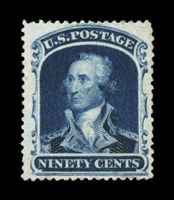 39, 90c Blue, well centered within wide margins, deep intense color and impression, full o.g., a very fine example of this scarce high value 2001 PF certificate.