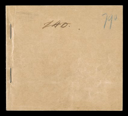 S.G. A6 var., 1935 3m Vermilion Xmas Seal, booklet of three panes of twenty, unexploded booklet of three complete panes of twenty, with plain brown cover, some trivial cover
wrinkling from handling as expected on such a large booklet, two ms. ma