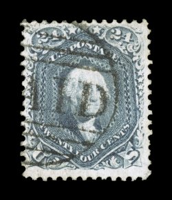 70b, 24c Steel blue, used, strong color in this scarce and distinctive shade, crisp impression, nicely centered within large margins, Boston Paid cancel, very fine 2007 PF
certificate.