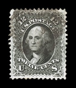 97, 12c Black, F grill, used, exceptionally well centered within large margins, strong color in a deep shade, fresh white paper, extremely fine 1985 PF
certificate.