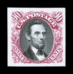 112P4-22P4, 1c-90c 1869 Pictorials, plate proofs on card cplt., beautiful rich colors, large to extra large margins all around, very fine-extremely fine set of these popular
proofs.
