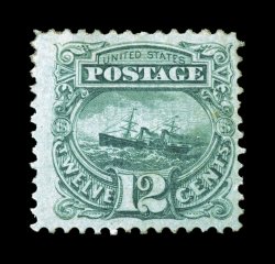 117, 12c Green, fresh color, large margins, full o.g., lightly hinged, very fine 2005 PF certificate.