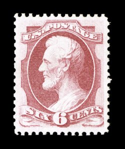 148, 6c Carmine, unused, wonderfully well centered within large margins, especially bright color on fresh paper, extremely fine 1986 PF certificate.