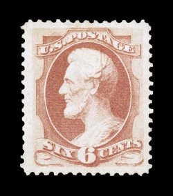 159, 6c Dull pink, a most impressive jumbo-margined mint single, possessing remarkably large margins all around and being exceptionally well centered within these oversized
borders, wonderfully fresh color and a strong impression, full o.g., ext