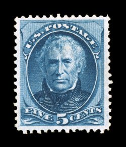 179, 5c Blue, deep luxuriant color and a well incised impression, excellent centering within large margins, o.g., choice very fine 1989 PF certificate.