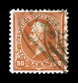 229, 90c Orange, used, exceptionally well centered within wide margins, deep vibrant color, extremely fine 2005 PF certificate.