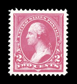 248, 2c Pink, Ty. I, exceptionally well centered within extraordinarily large margins, bright fresh color, o.g., lightly hinged, extremely fine 2007 PSE certificate (XF-Superb
95 Jumbo SMQ $160.00 for 95 and $300.00 for 98).