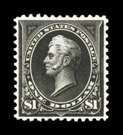 276, $1.00 Black, Ty. I, well centered, deep color on bright paper, o.g., very fine 1986 PF certificate.