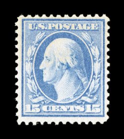 366, 15c Pale ultramarine on bluish paper, strong color, o.g., lightly hinged, very fine 1981 PF certificate.