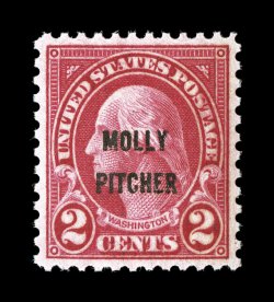 646, 2c Molly Pitcher, an incredibly choice mint single, perfectly centered within large margins, deep vibrant color, o.g., n.h., superb 2007 PSE certificate (Gem 100 SMQ
$350.00 for 98, unpriced in this grade) one of only six examples to r