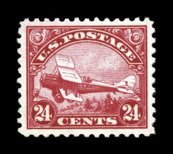 C6, 24c Carmine, beautifully centered within exceptionally large margins, rich vibrant color and a deeply etched impression, pristine o.g., n.h., extremely fine and choice 1988
PF certificate and a 2007 PSE certificate (XF-Superb 95 SMQ $700.0