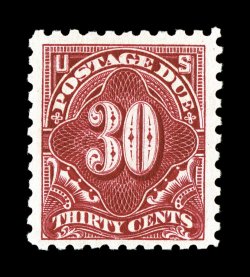 J57, 30c Carmine lake, well centered within especially large margins, deep vibrant color, o.g., n.h., very fine and choice 2006 PF certificate.