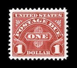 J77a, $1.00 Scarlet, an extraordinarily choice mint example, being flawlessly centered amid large margins, deep intense color and impression, o.g., n.h., extremely fine gem 2007
PSE certificate (Superb 98 SMQ $600.00) this is the highest gr
