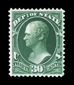 O66, 30c State, deep prooflike color and impression on bright paper, well centered, full o.g., choice very fine 2007 PF certificate (VF 80 SMQ $500.00).