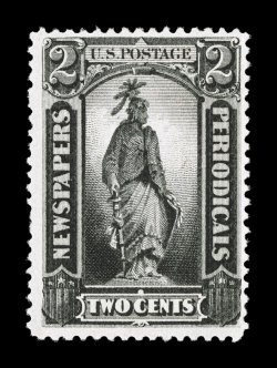 PR80, 2c Intense black special printing, without gum as issued, a desirable example of this scarce special printing, featuring stunning color that is an incredibly deep jet
black shade, prooflike impression on fresh paper, very fine 2007 PSE