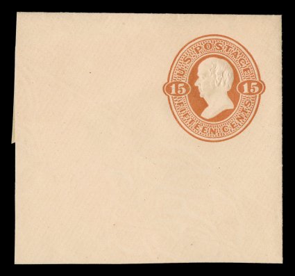 U98a, 15c Orange on cream, gem mint cut square, full corner measuring an impressive 71x66mm, exceedingly fresh, extremely fine 2007 PSE certificate
ex-Barkhausen.